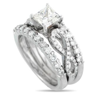 Luxury Bazaar 14K White Gold 1.69ct Diamond Ring MF12-031726