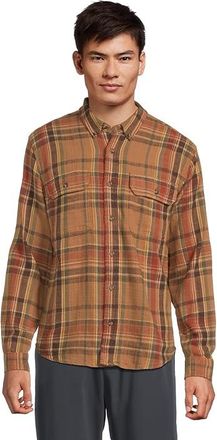 L.L.Bean 1913 Field Flannel Shirt Slightly Fitted Untucked Fit Plaid Mens Clothing Toasted Coconut : 3XL, Cotton/Hemp/Spandex