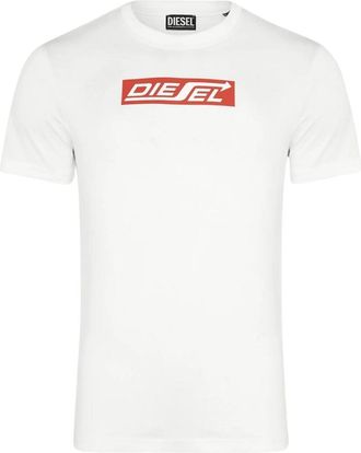 Diesel Unisex Volwassen Pijl Logo T-shirt (Wit)