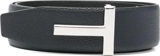 Tom Ford Grained Leather T Icon Reversible Belt Accessories