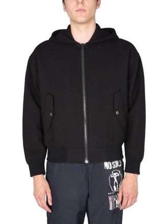Moschino Hooded Jacket With Bold Logo Print