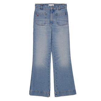 Victoria Beckham Alina High-Waisted Wide Jeans, Size 25