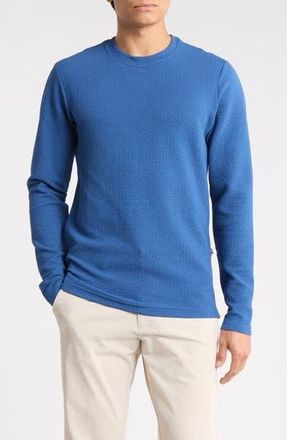 Swannies Mitch Textured Knit Crewneck Top in Blue at Nordstrom Rack, Size Xxx-Large