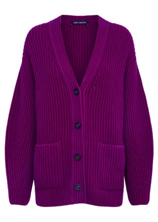 Iris Von Arnim Camila Damen Kaschmircardigan Lila Gr&ouml;&szlig;e L