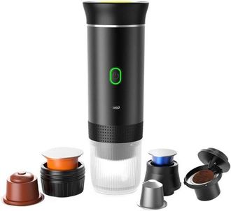 OEM Cafetera El&eacute;ctrica Port&aacute;til Inal&aacute;mbrica - Usb-c, Autocalentable, Recargable - Negra