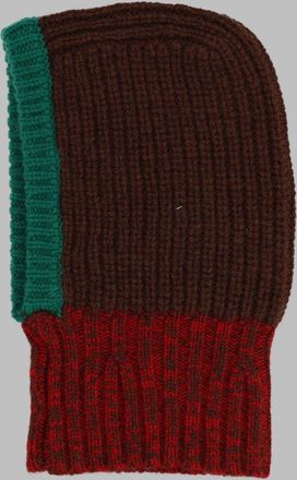 Bobo Choses B226AH037K_991 Ribbed Wool Balaclava - Brown