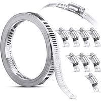 OEM Abrazadera De Manguera De Tornillo Sin Fin De Acero, Abrazadera De Manguera De Cincha Con Correas De Sujeci&oacute;n, Abrazaderas De Acero Inoxidable 304, Ab