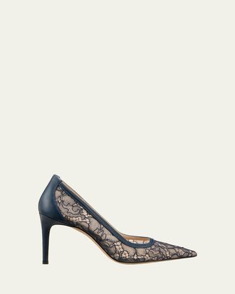 Stuart Weitzman 85mm Stuart Power Lace Pumps