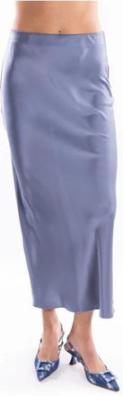 Marella Mllarcella Rok - Dames - Midirokken - Blauw - XS - Polyester - Rokken