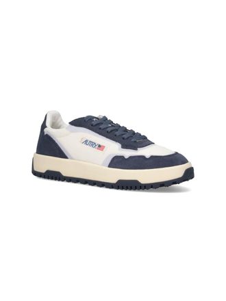 Autry Mesh & Suede Low-Top Sneaker - White