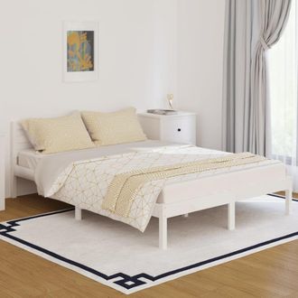 Berkfield Home Day Bed Solid Wood Pine 140x200 cm Double White