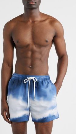 BOSS Two-Tone Swim Trunks in Light Pastel/Purple at Nordstrom, Size Xx-Large