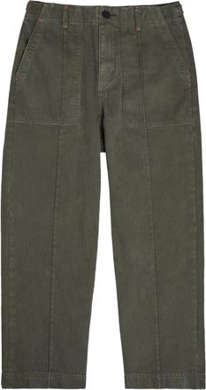 The Elder Statesman Dundy belt-loops cotton trousers - men - Cotton - 30 - Green