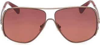 Max Mara 60mm Pilot Sunglasses in Copper /Wine /Gradient Opium at Nordstrom