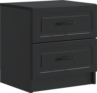 vidaXL Armario De Noche Negro 43 X 34,5 X 44,5 Cm Madera De Ingenier&iacute;a Vidaxl