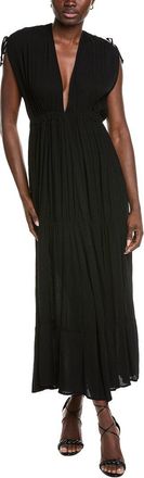 Elan Elan Deep V-Neck Cinched Maxi Dress