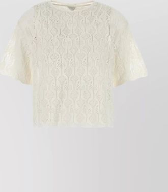 Bottega Veneta cotton silk lace top