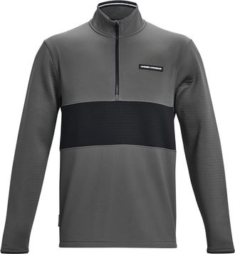 Under Armour Mens Daytona Zip Neck Long Sleeve Sweatshirt in Grey - Size Small
