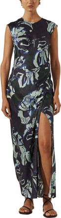 Shona Joy Franco Silk Side Split Maxi Dress