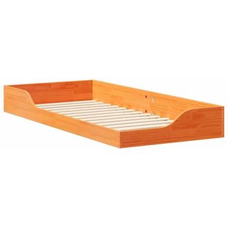 vidaXL Estructura De Cama Marr&oacute;n Cera 100 X 210 Cm Vidaxl