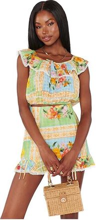 Show me your Mumu Carson Top Womens Clothing White Eyelet : SM, Polyester