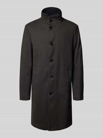 Christian Berg Kurzmantel mit Stehkragen und Eingrifftaschen in Graphit, Gr&ouml;&szlig;e 48