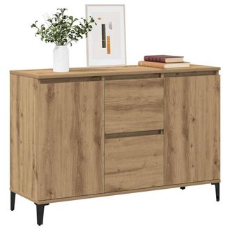 Berkfield Home Sideboard Artisan Oak 102x35x70 cm Engineered Wood in Brown | Size: 102 x 35 x 70 cm