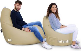 Happers Puff Pera Relax Polipiel Beige Happers Xl