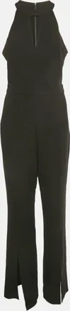 Karl Lagerfeld Black Crepe Party Jumpsuit