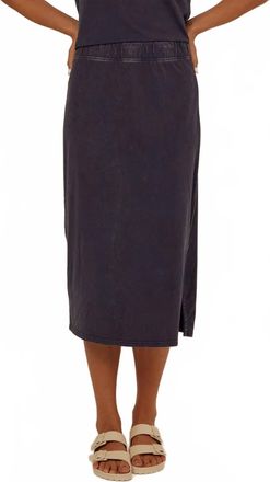 Threads 4 Thought Adella Mineral Wash Eco Jersey Midi Skirt In Stargazer