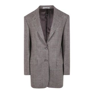 Tagliatore Blazer a Quadri Monopetto - - Jackets - Donna - Marrone - S