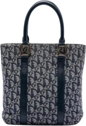 Dior Pre-owned Tote Bags, female, Blue, Size: ONE SIZE Pre-owned Canvas Tote Bag