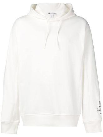 Yohji Yamamoto branded hoodie - men - Cotton - M - White