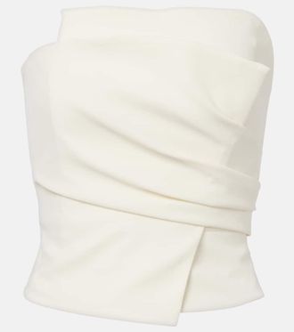 The Sei Strapless crêpe top