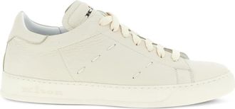 Kiton Sneakers in pelle con cuciture - Toni neutri