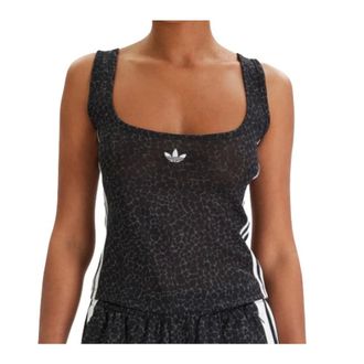 adidas Sleeveless Training Tops, female, Black, Size: S AOP Tank Top