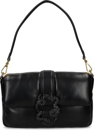 Just Cavalli Borsa a spalla con fibbia serpente - Nero