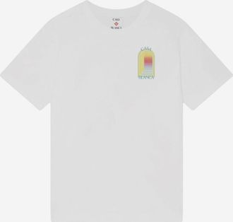 Casablanca White Crewneck Graphic T-Shirt