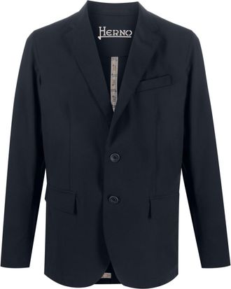 Herno plain single-breasted blazer - men - Polyamide/Elastane - 54 - Blue