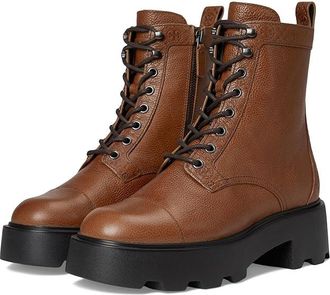 Tory Burch Monogram Lug Ankle Boot 65mm Womens Boots Toasted Caramel : 10.5 M, Suede