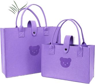 Generic JBJYGSG Felt Storage Bag 2pcs Womens Large-capacity Felt Shoulder Bag, Versatile Handbag(Color3)