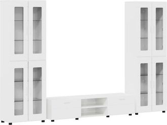 vidaXL Conjunto De Mueble De Tv Brillante Madera De Ingenier&iacute;a Vidaxl