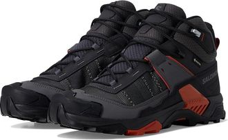 Salomon X Ultra 5 Mid GTX(r) Mens Running Shoes Asphalt/Castlerock/Burnt Ochre : 10.5 D - Medium, Leather