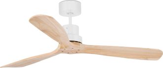 Netlighting Lantau Large White Pine Ceiling Fan With DC Motor 6 Speed