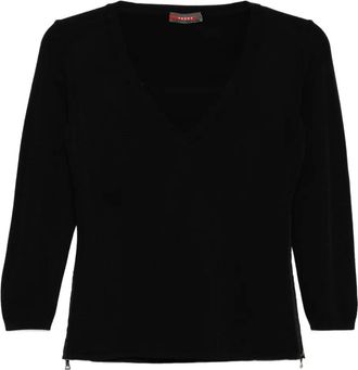 Prada Top con scollo a V - Nero