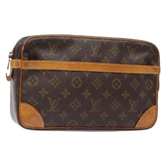 Louis Vuitton Pre-owned Tela clutches - - Pre-owned - Donna - Marrone - ONE SIZE