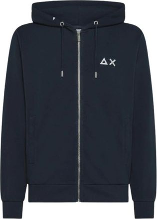 Sun 68 Blauwe Herentrui - Heren - Vesten met rits - Blauw - S - Hoodies & sweatvesten