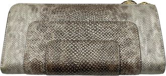 Bulgari Silver Long Wallet (Bi-Fold) (Pre-Owned)