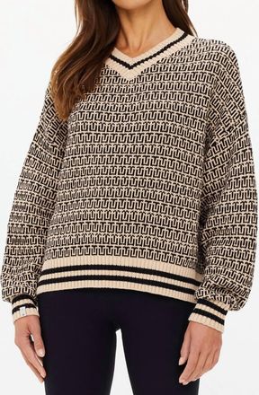 The Upside Castilla Millie Knit Sweater In Pebble