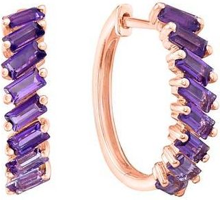 Effy Amethyst Hoop Earrings in Purple Multi at Nordstrom Rack
